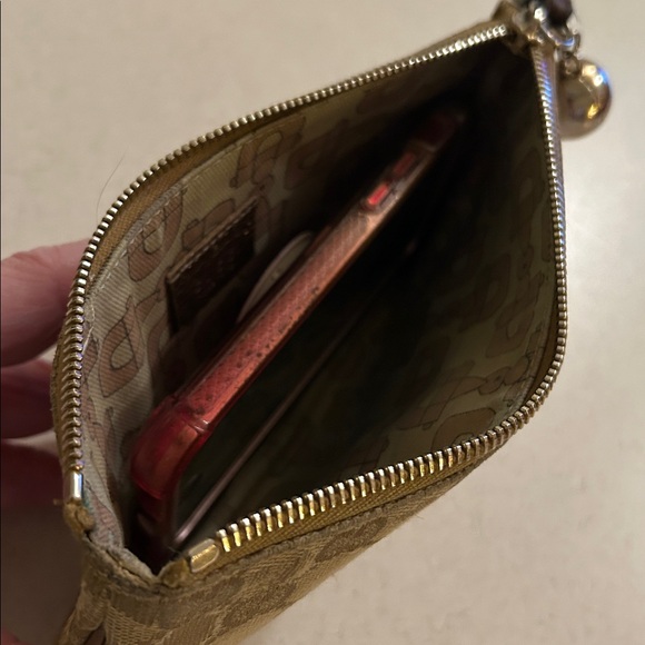 Gucci GG Canvas Leather Wallet Boat Pochette Wristlet Clutch Bag Zip Pouch - Picture 13 of 16